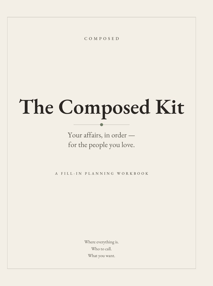 The Composed Kit — a fill-in planning workbook