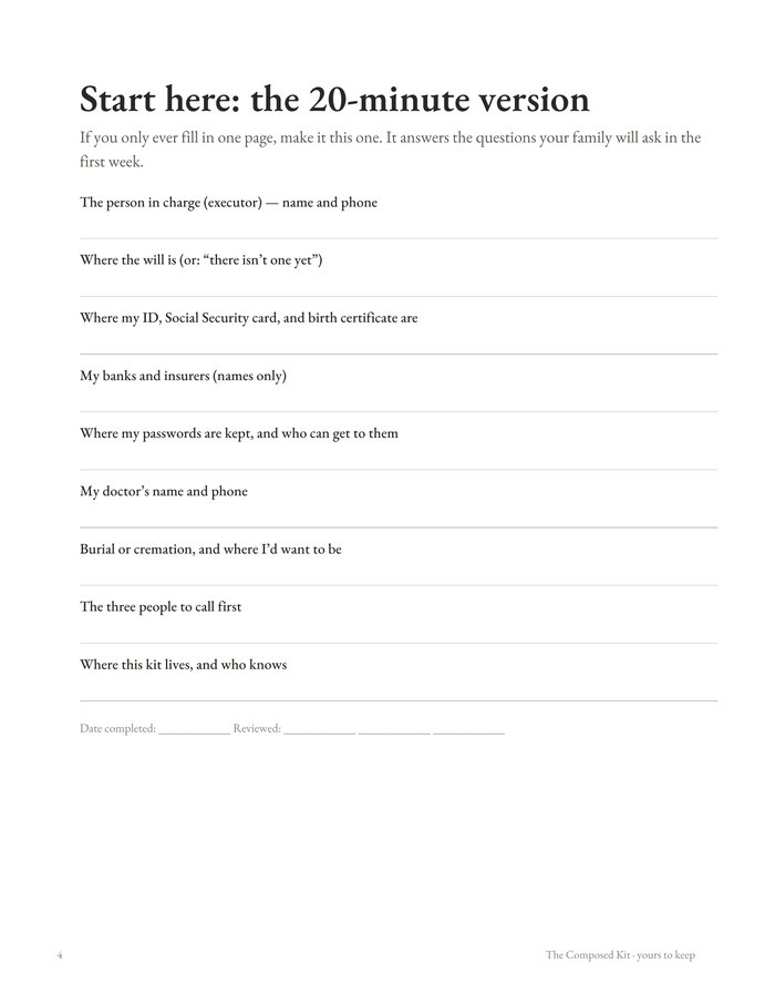 Inside The Composed Kit — the 20-minute start page